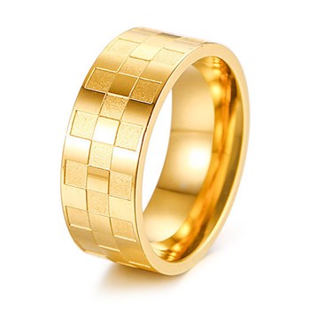 Herre ring Racing Flag Gold