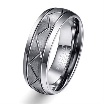 Ring Tungsten Raw Meander Design