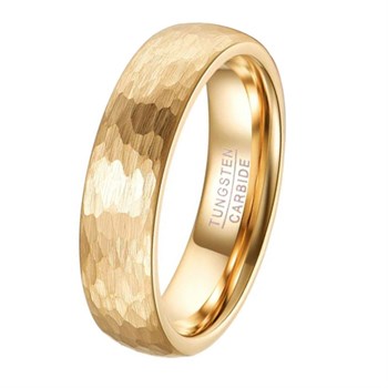 Ring Tungsten Raw Gold Matte Design