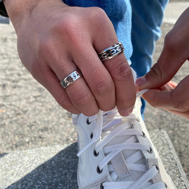 Ring Runes Sharp & Steel Design