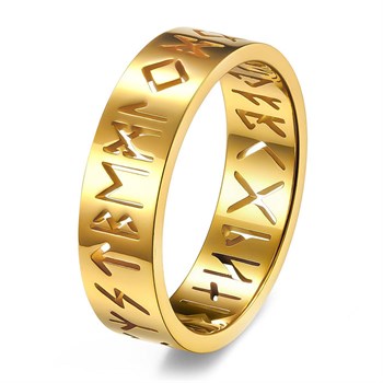 Ring Runes Sharp & Gold Design