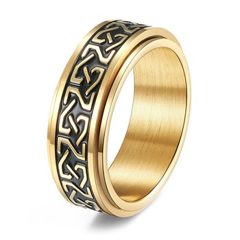 Ring Waves Gold & Black Spin Design