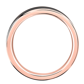 Rose Gold Ring med Sorte striber fra Maserati