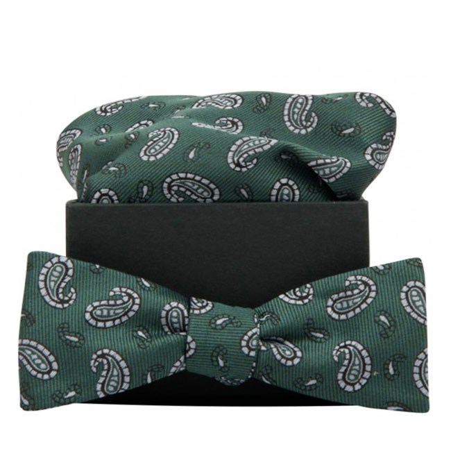 Mønstret Butterfly i grøn, hvid, sort