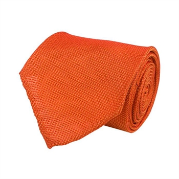 Stilfuldt silke slips i mørk orange fra Portia.