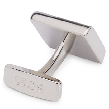 Stilfulde BOSS Manchetknapper i firkantet sølv-design.