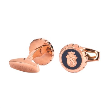 Stilfulde rosegold og navy manchetknapper fra Festina.