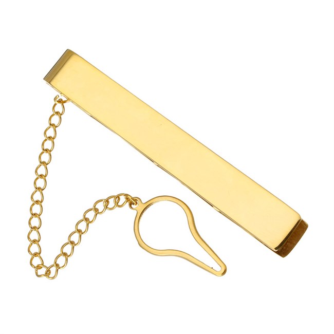 Slipsenål Guld Design Med Kæde