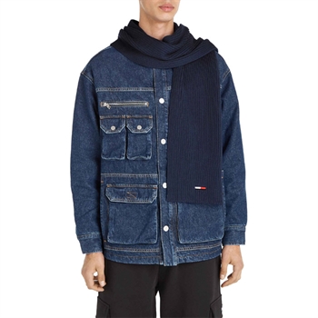 Blåt Lækkert Tommy Hilfiger Halstørklæde med logo