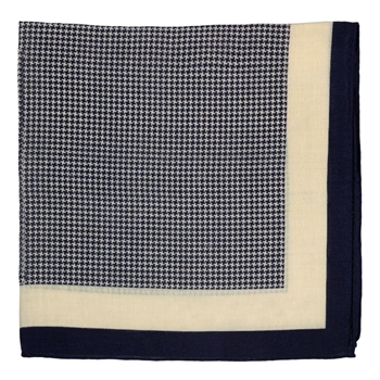 Moderne houndstooth mønstret bandana i navy fra Lindbergh