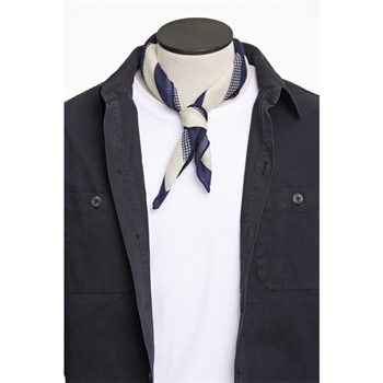 Moderne houndstooth mønstret bandana i navy fra Lindbergh