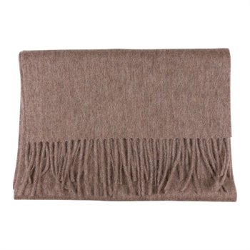 Stilrent uld halstørklæde i brun fra Portia