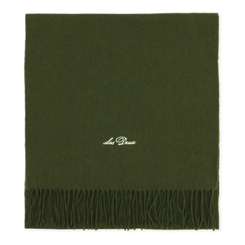 Les Deux Signature Solid Scarf Mørkegrøn