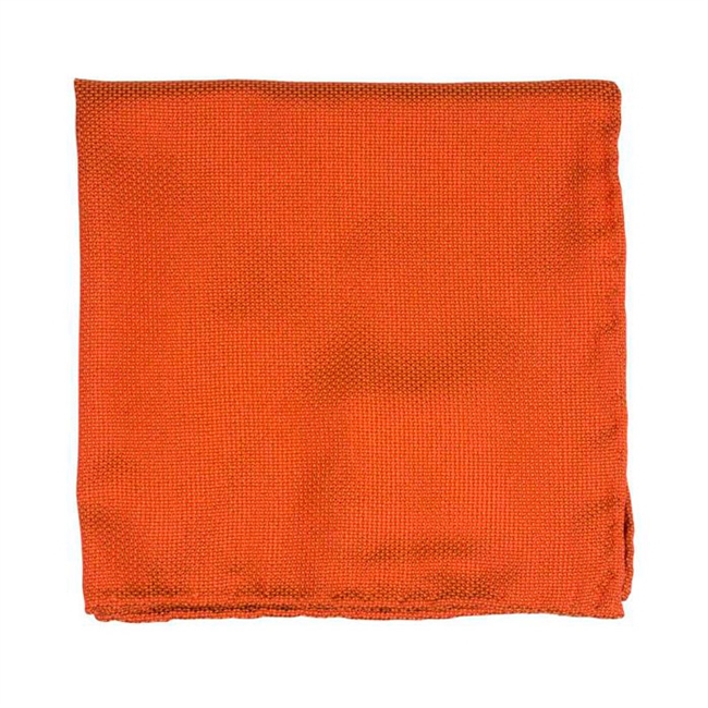 Flot silke lommeklud i mørk orange fra Portia.