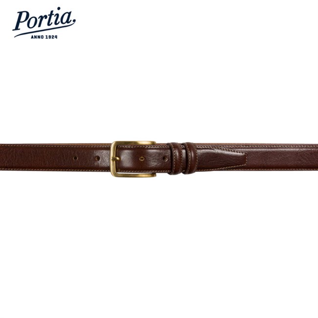 Portia Bælte Dark Brown & Gold 30mm