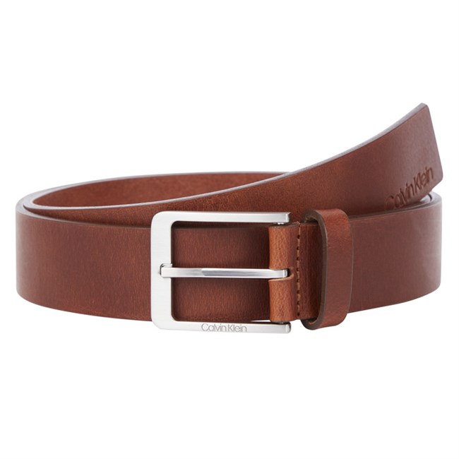 Calvin Klein Cognac Læder Bælte