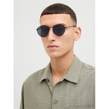 Sorte runde solbriller fra Jack & Jones.