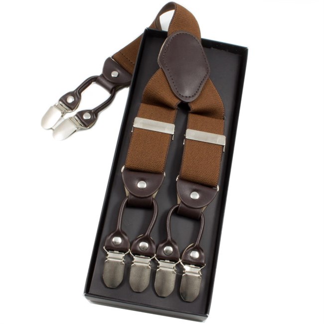 BestMan Y-Sele 6-Clips Coffee Brown