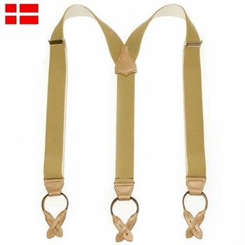 Seler Klassiske Beige Y-Seler med Læderstropper