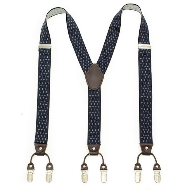 BestMan Bred Navy Og Hvid Sele med 6-Clips