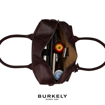 Arbejdstaske Burkely Vintage Dark Brown Læder
