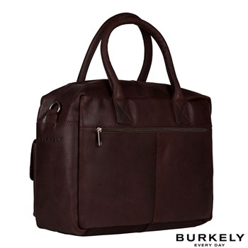Arbejdstaske Burkely Vintage Dark Brown Læder