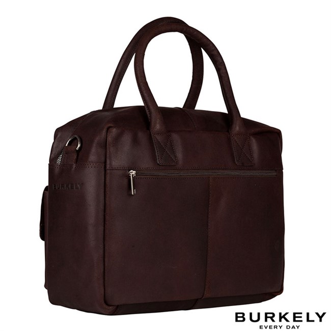 Arbejdstaske Burkely Vintage Dark Brown Læder