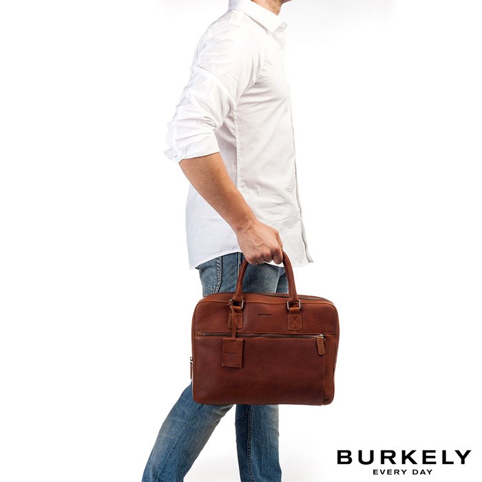 Tyranny Glat Vedhæft til Taske Bærbar 13,3' Cognac Burkely Antique AVERY