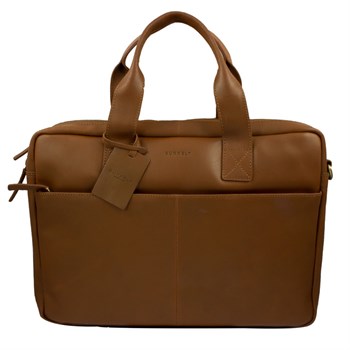 Burkely Arbejdstaske Jesse 14" Cognacbrunt Læder