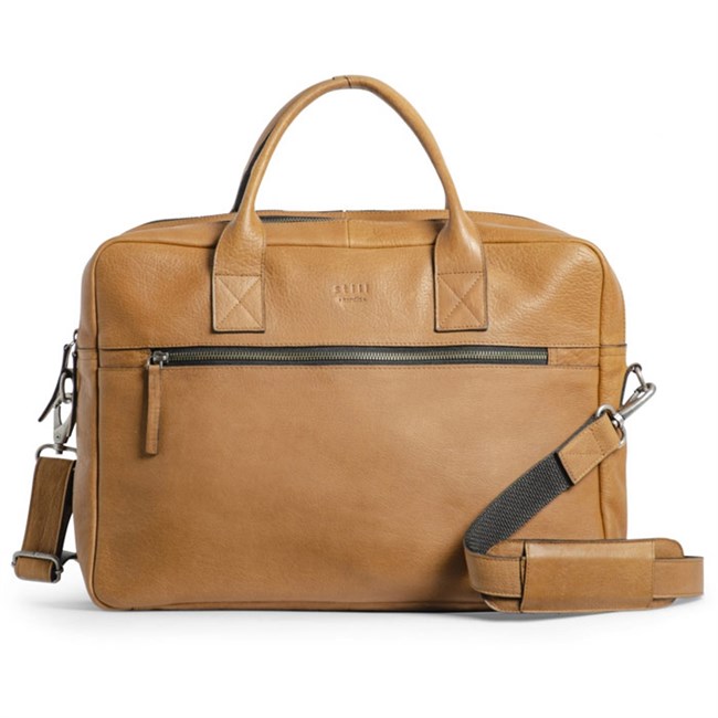 Still Nordic Computertaske Clean Brief 2 Room Light Cognac Læder