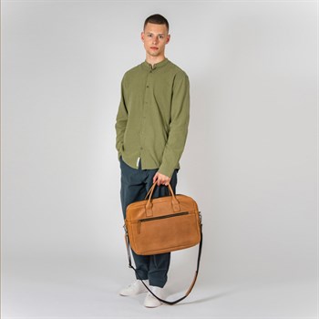 Still Nordic Computertaske Clean Brief 2 Room Light Cognac Læder