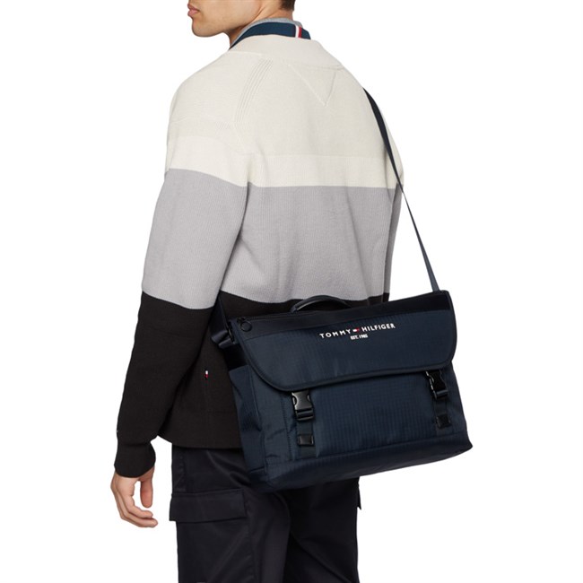 Tommy Hilfiger Established Messenger Taske Desert Sky