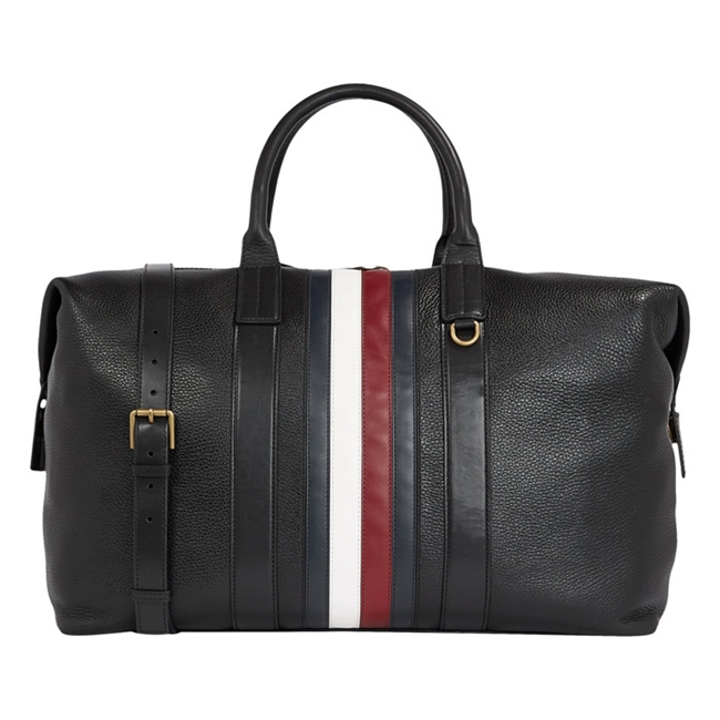 Tommy Hilfiger Premium Leather Duffle Sort