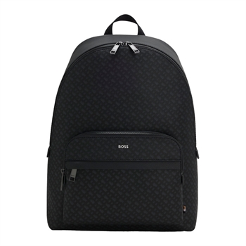 Moderne sort rygsæk med mønster fra BOSS