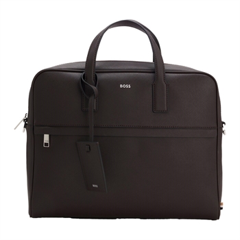 Smart mørkebrun computertaske fra BOSS