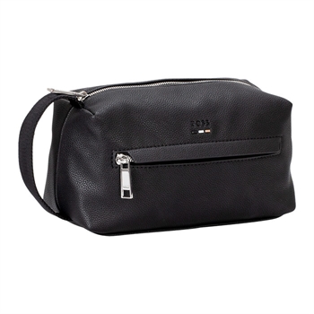 Lækker toilettaske i sort med logo fra BOSS