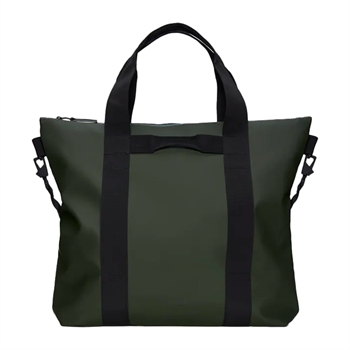 Lækker vandtæt tote bag i grøn fra RAINS