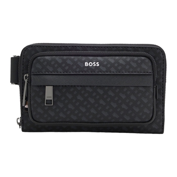 Moderne crossover taske i sort med logo fra BOSS