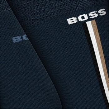 Behagelige blå bomulds sokker fra BOSS med logo detaljer.