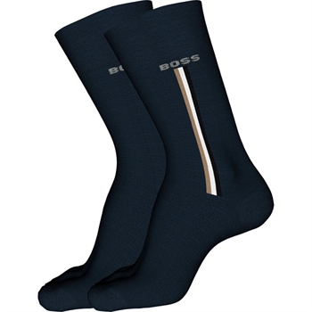 Behagelige blå bomulds sokker fra BOSS med logo detaljer.