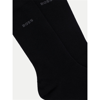 Smarte 2-pak sorte sokker fra BOSS med logo