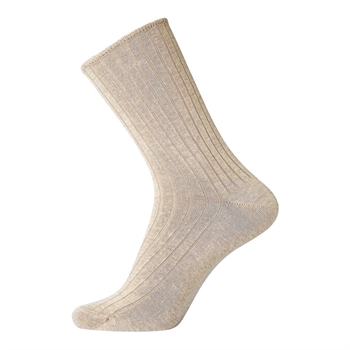 Behagelige sand farvede bomulds sokker fra Egtved