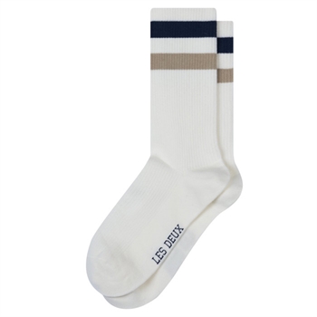 Lækre hvide tennis sokker med striber fra Les Deux.