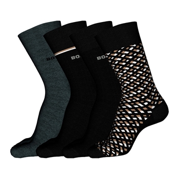 Gaveæske med 4 par lækre strømper fra BOSS