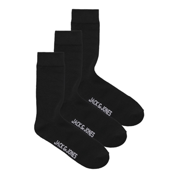 Jack & Jones 3-pak Bomuldssokker Sort One Size
