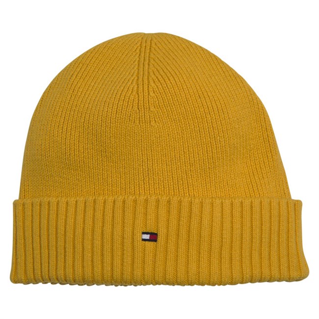 Strik Hue Hilfiger Pima Beanie Gul