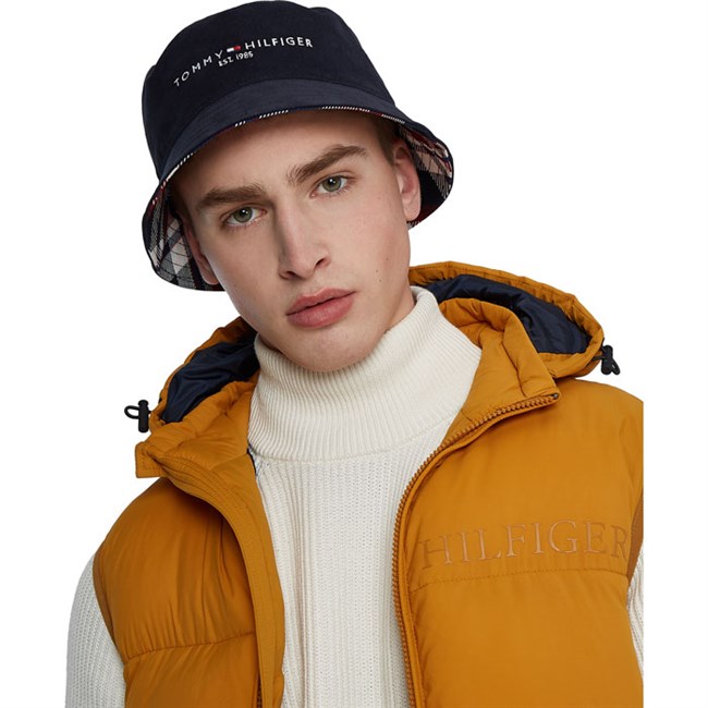 Tommy Hilfiger Established Bucket Hat Vendbar Blå/Rød