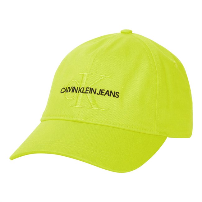 Calvin Klein Monogram Cap Økologisk Bomuld Limegrøn