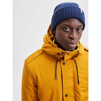 Selected Homme Merino Beanie Navy Blå