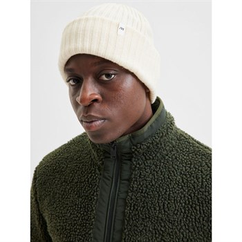 Selected Homme Merino Beanie Hvid